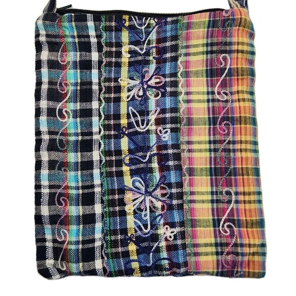Sacred Threads Vintage Y2K Boho Crossbody Bag Purse 100% Cotton Hippie Handbag - Picture 2 of 15